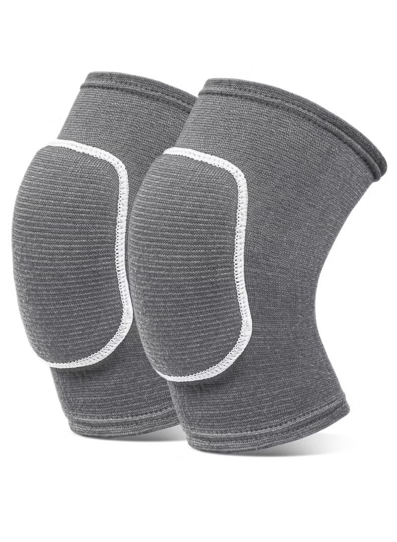 Zesen Volleyball Knee Pads knee brace for Women Kids Girls，Soft and Breathable Knee Pads for Volleyball, Dancing, Football, Yoga, Basketball, and Skating - Protective Knee Pads for Adults and Kids (	Grey - Image 1