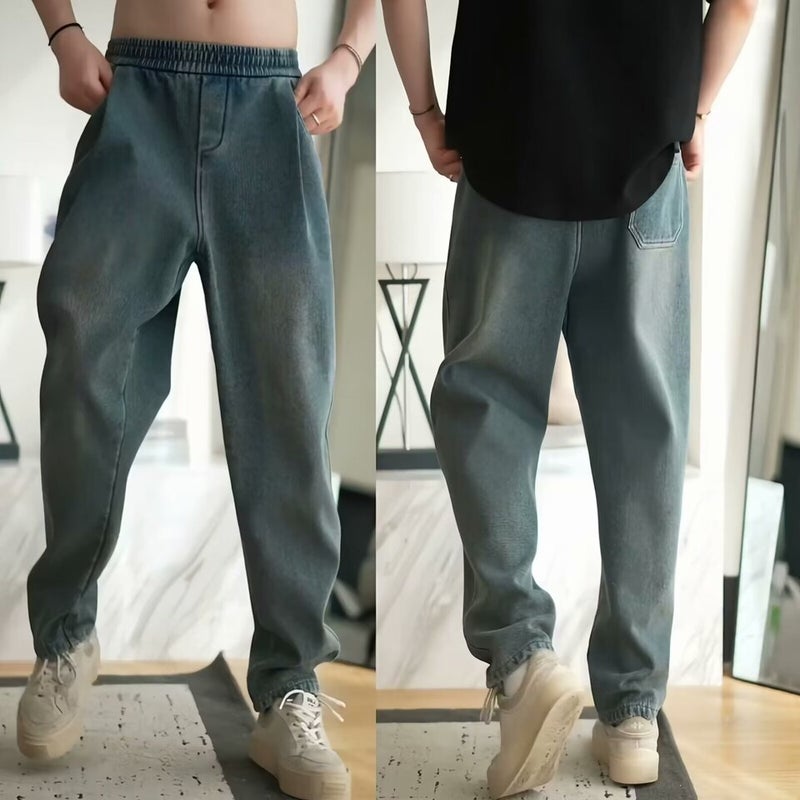 Unisex Classic Denim Jeans Loose Fit Daily Outdoor Wear - Image 4