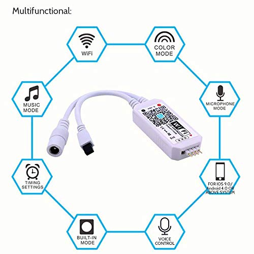 XERGY® Led Strip Lights with Power Supply Color Changing 5050 RGB 300 LED's Rope Light Strips Kit for Bedroom, Home, Diwali DIY Decoration (Smart Wi-Fi Control + IR Remote) - 10 Meter - Image 5