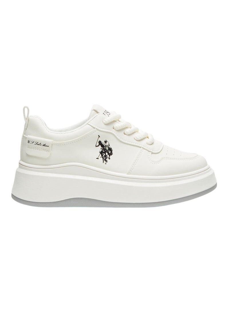 U.S. Polo Assn. Women's White Sneakers - Bold Rugged Style with Durable Sole for Outdoor Wear  - Image 1