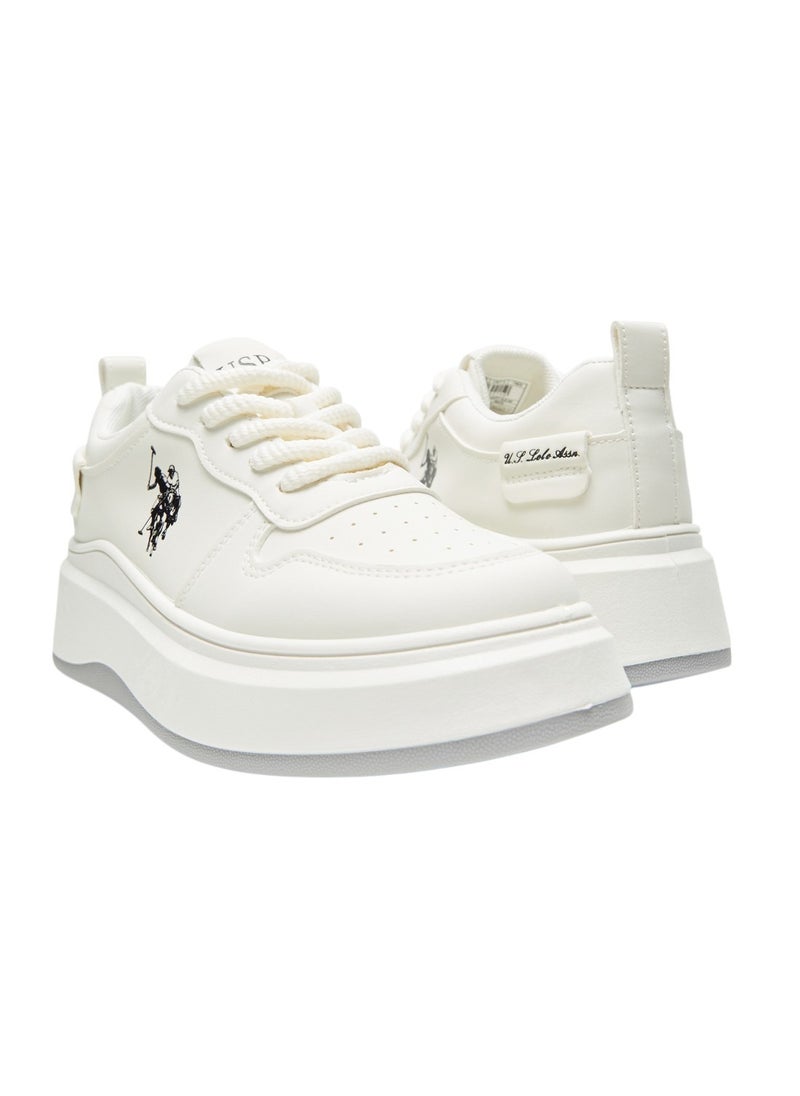 U.S. Polo Assn. Women's White Sneakers - Bold Rugged Style with Durable Sole for Outdoor Wear  - Image 4