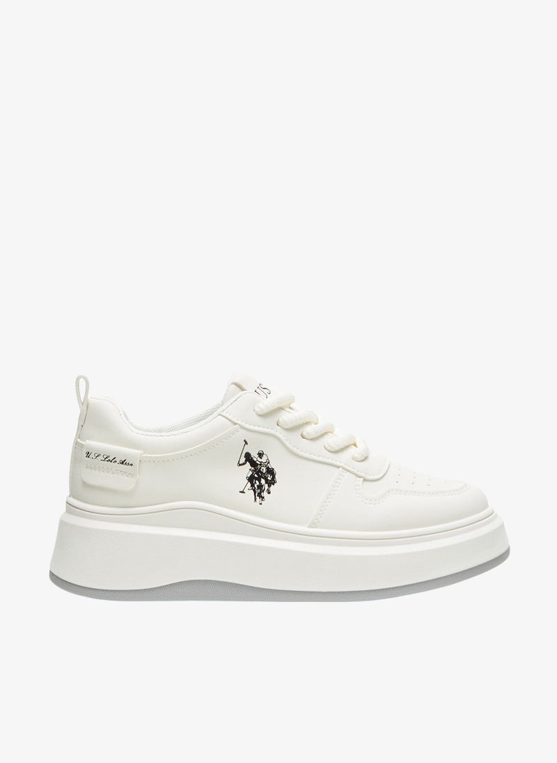 U.S. Polo Assn. Women's White Sneakers - Bold Rugged Style Shoes with Durable Sole for Outdoor Wear - Image 1