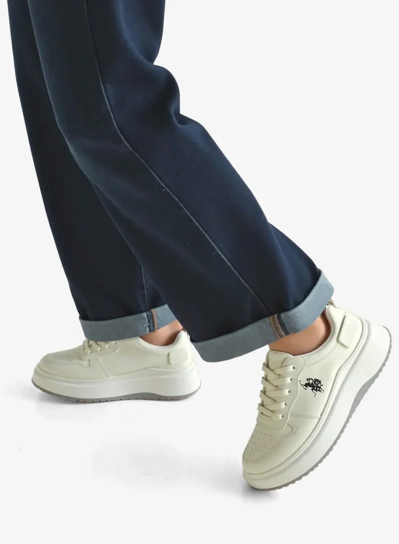 U.S. Polo Assn. White Women's White Sneakers - Bold Rugged Style Shoes with Durable Sole for Outdoor Wear for Women | Best Price UAE