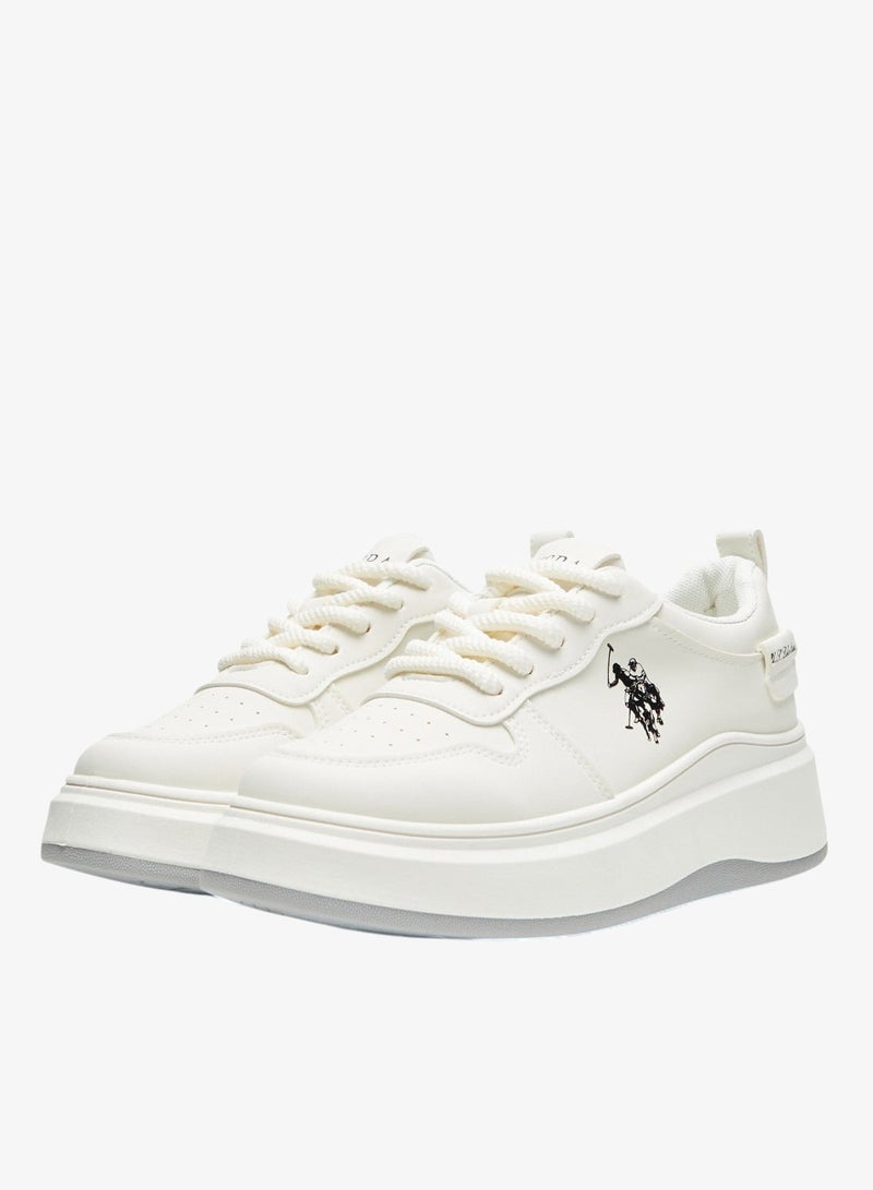 U.S. Polo Assn. Women's White Sneakers - Bold Rugged Style Shoes with Durable Sole for Outdoor Wear - Image 3