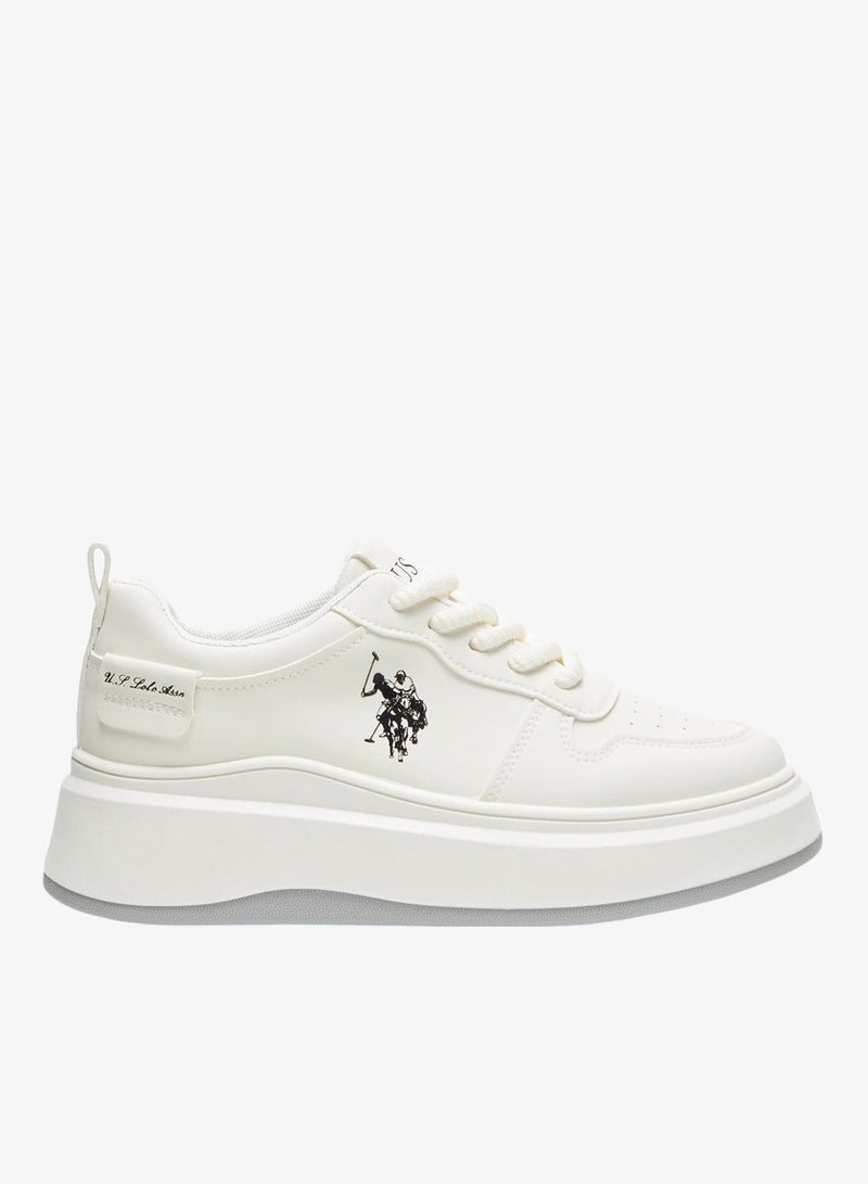 U.S. Polo Assn. Women's White Sneakers - Bold Rugged Style Shoes with Durable Sole for Outdoor Wear - Image 2