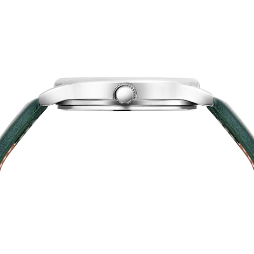 LOUIS DEVIN Green Leather Strap Analog Wrist Watch for Men (Green Dial) | LD-WT077-GRN - Image 5