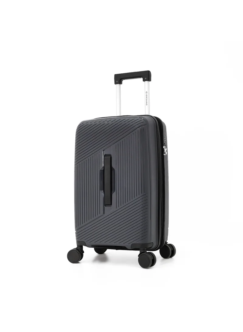 GIORDANO Unbreakable Hardshell PP Luggage Trolley Bag 20 inch Cabin Size With Double Spinner Wheels,Grey