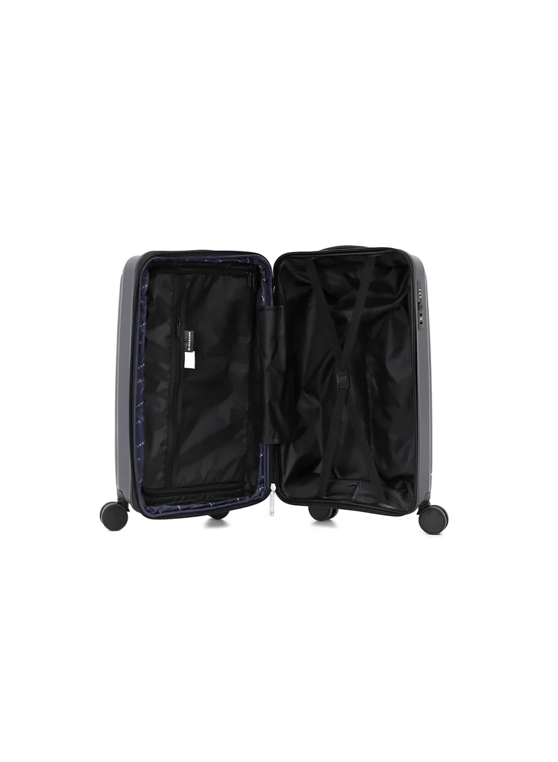 GIORDANO Unbreakable Hardshell PP Luggage Trolley Bag 20 inch Cabin Size With Double Spinner Wheels,Grey