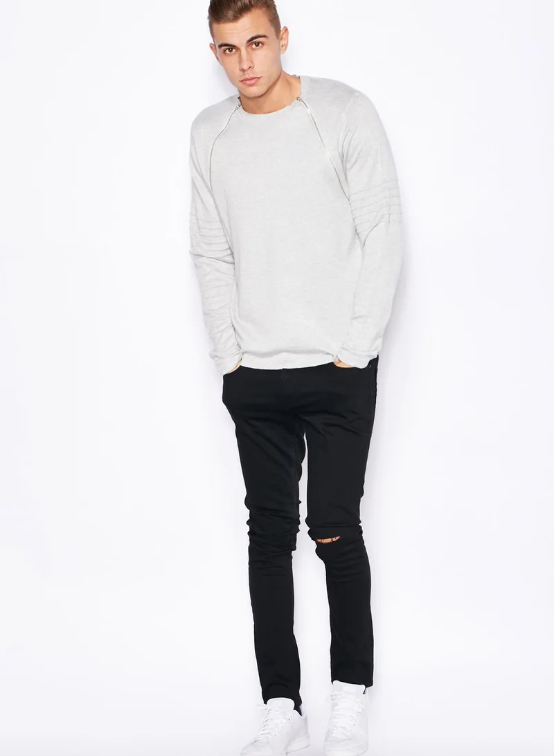 Only & Sons Extreme Skinny Fit Knee Cut Jeans