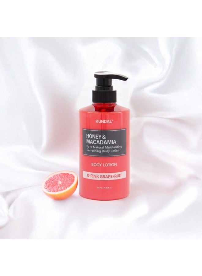 كاندال لوشن جسم نقي بالعسل وماكاداميا 500 مل - جريب فروت وردي - Image 2