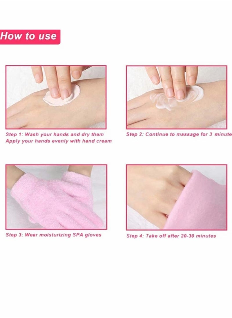 Generic - Moisturizing Gloves with Gel Lining Dry Hands Treatment Hydrating Cracked Hand Healing Gloves foe Repair Rough Chapped Skin Overnight SPA Eczema Dry Hands Hand Care, 1 Pair (Fuzzy Mint Green) - Image 1