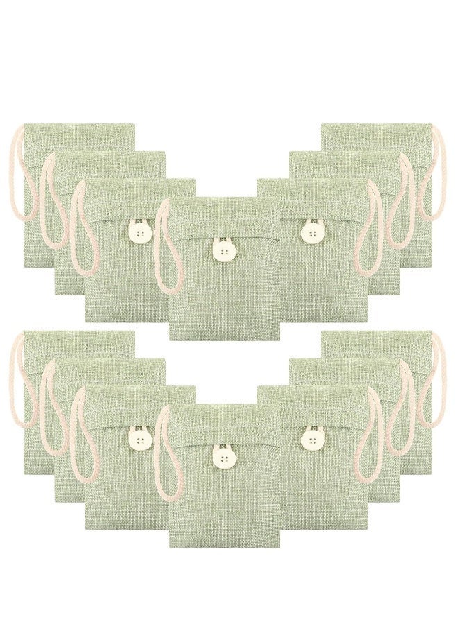 Bamboo Charcoal Air Purifying Bag, Activated Charcoal Bags Odor Absorber, Hanging Handles, Natural Car Air Freshener, Shoe Deodorizer, Odor Eliminators for Home, Pets, Closet (Green) (16 Pack)