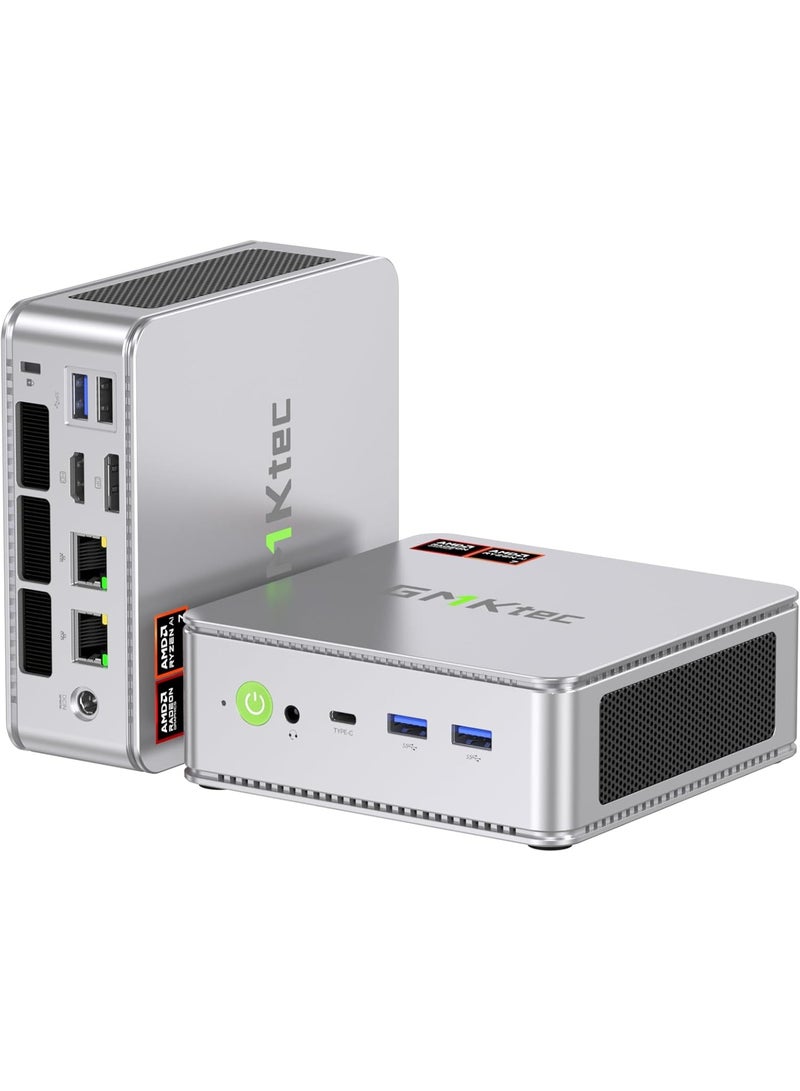 GMKtec Desktop Ultracompact Mini PC Ryzen 7, NucBox K8 Windows 11 Pro Dual NIC 2.5Gbps AMD R7 8845HS (Turbo 5.1GHz) Gaming Desktop Computer, 32GB DDR5 Dual Channel (16GB*2) 1TB PCIe4.0 SSD silver - Image 1