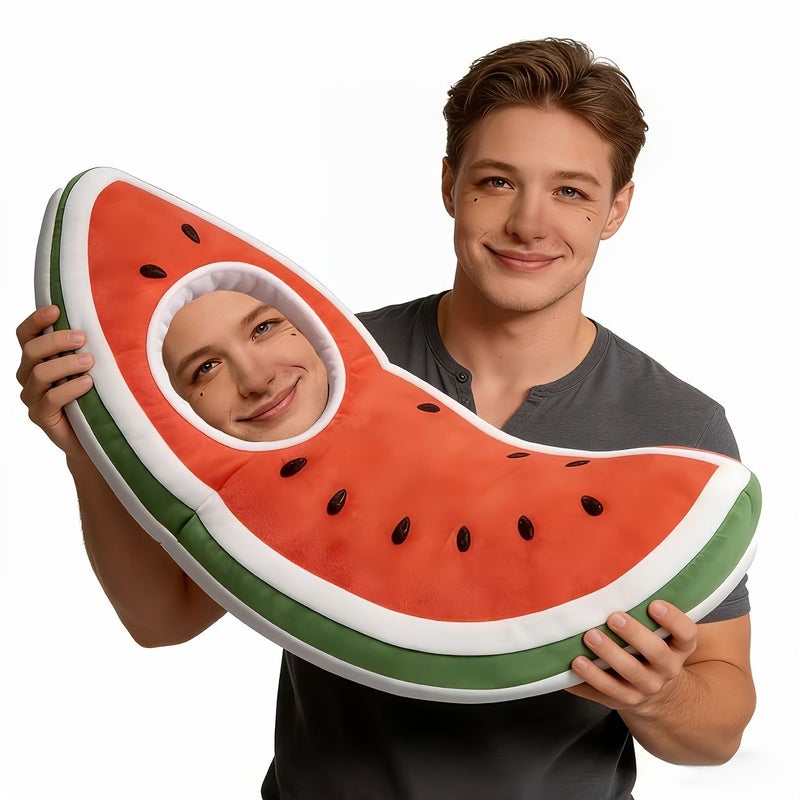 Personalized Photo Watermelon Hugging Pillow 60cm For Couples Home Decor - Image 1