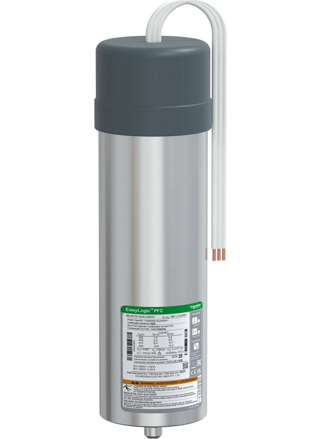 Schneider ,easycan CAPACITOR,BLRCS100A120B44 
