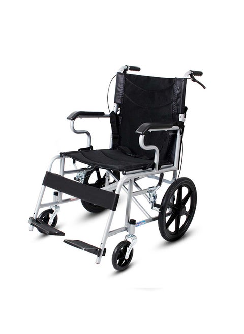Lightweight Foldable Transport Wheelchair with Hand Brakes