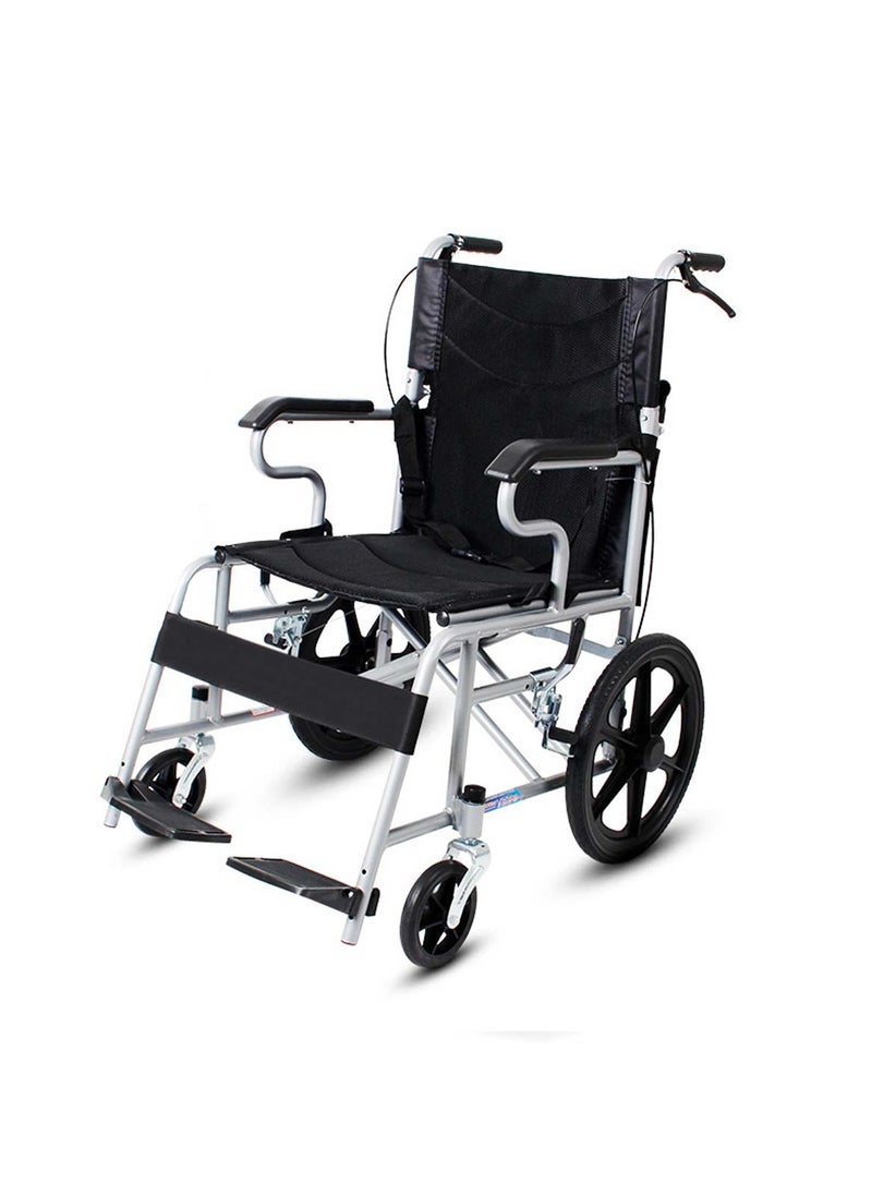 Huitich - Lightweight Foldable Transport Wheelchair with Hand Brakes - Image 1