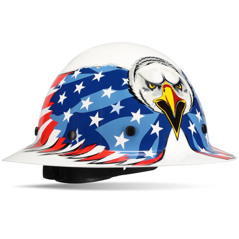PIP Dynamic WolfJaw Fiberglass Full Brim Hard Hat with Wheel Ratchet, 8 Point Suspension, ANSI/ISEA Z89.1 Type 1 Certified, Glass G Electrical Rating, White (280-HP1481EAG-01) - Image 1