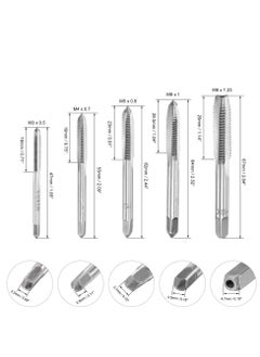 Y&D M3 M4 M5 M6 M8 Hand Threading Tap Set High Speed Steel Straight Flutes Metric Thread Screw Taps Uncoated 5pcs  - Image 2