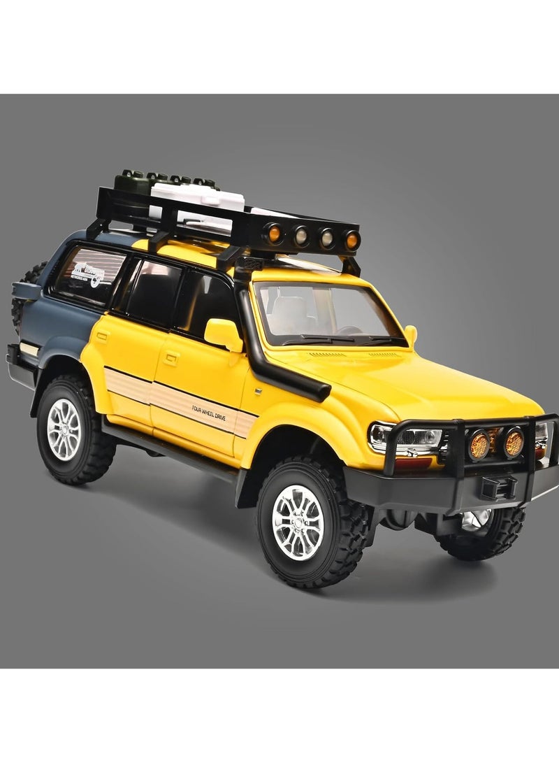 Diecast Car 1:24 SUV Cars Model Alloy Die Cast Sound And Light Pull Back Classic Luxury Vehicle Kids Toys Gift - Image 2