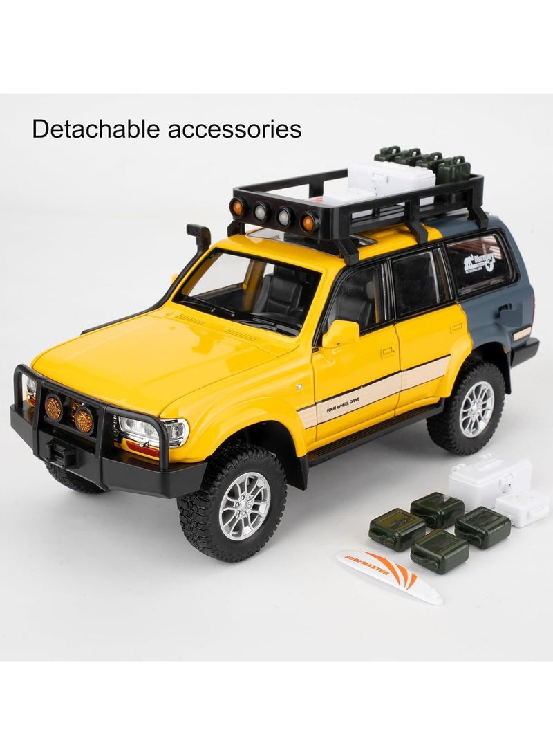 Diecast Car 1:24 SUV Cars Model Alloy Die Cast Sound And Light Pull Back Classic Luxury Vehicle Kids Toys Gift - Image 5