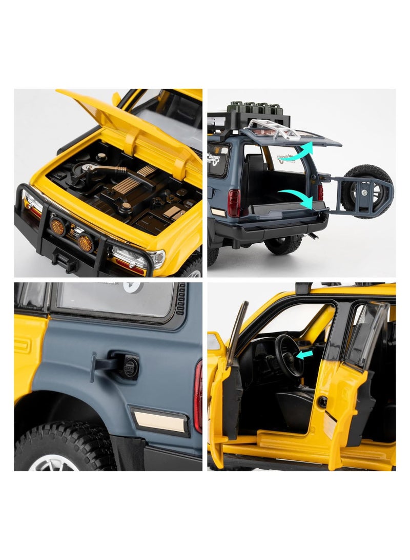 Diecast Car 1:24 SUV Cars Model Alloy Die Cast Sound And Light Pull Back Classic Luxury Vehicle Kids Toys Gift - Image 4