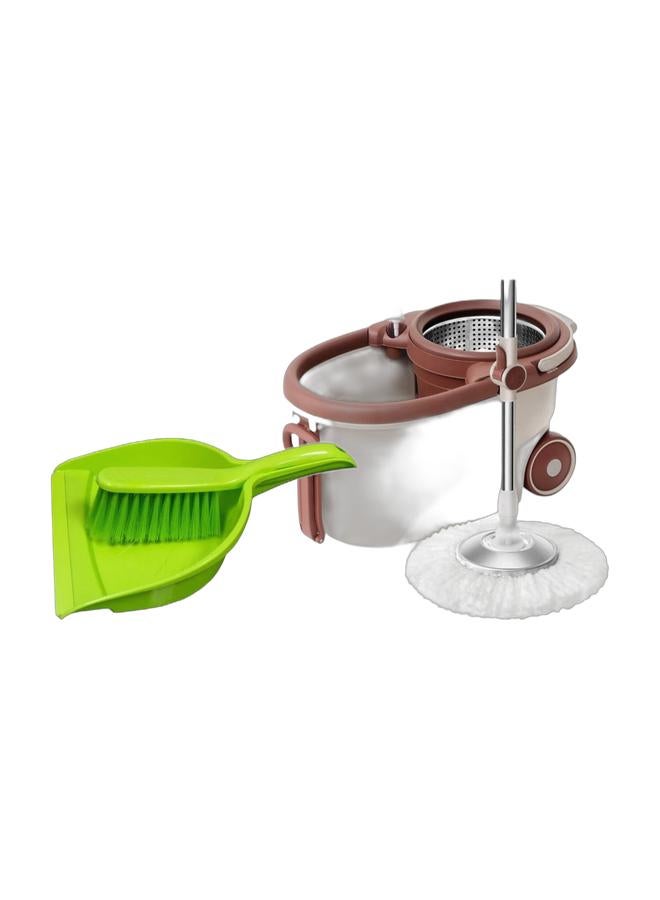 مجموعة ممسحة ودلو دوارة 360 درجة، سهلة الاستخدام، تلبي احتياجات كل منزل ومكتب وما إلى ذلك. جودة ممتازة. مع مجموعة مجرفة وفرشاة محمولة مجانية - Image 1