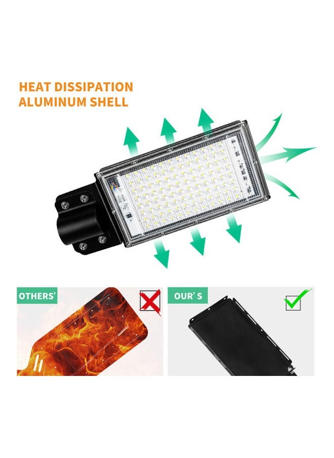 NIBEMINENT 100W Street Light with Mounting Bracket Black/White  - Image 3