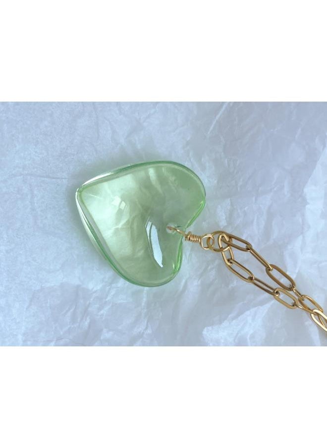 NIBEMINENT European And American Summer Color Love Pendant Stackable Spice Girl Necklace Dopamine Chocker Collar Y2k Style 