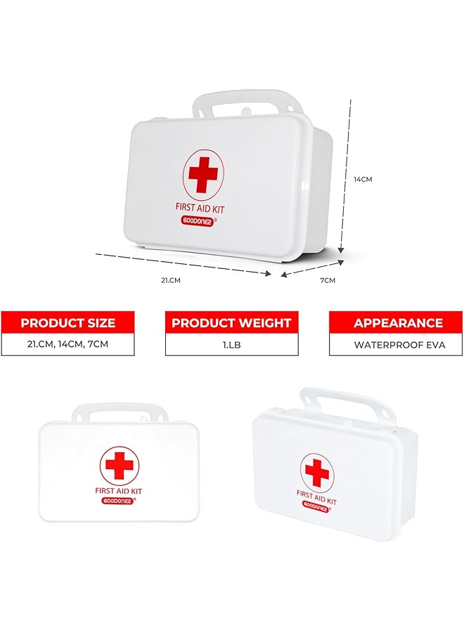 GOODONE2 200 Piece First Aid Kit Clean Treat Protect Minor Cuts Scrapes. Home Office Car School Business Travel Emergency Kit Survival Hunting Outdoor Camping & Sports (200 Pcs) - Image 3