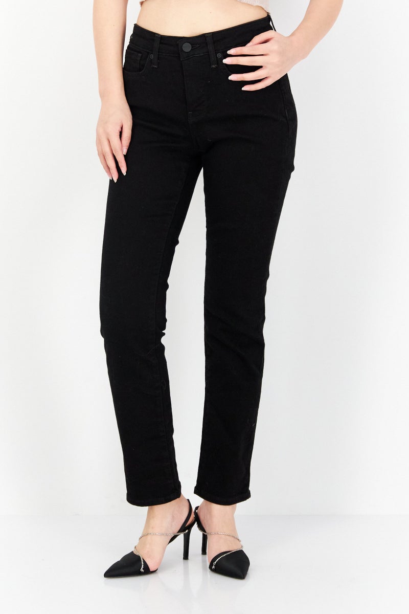 NYDJ Women Petite Washed Denim Jeans, Black - Image 1