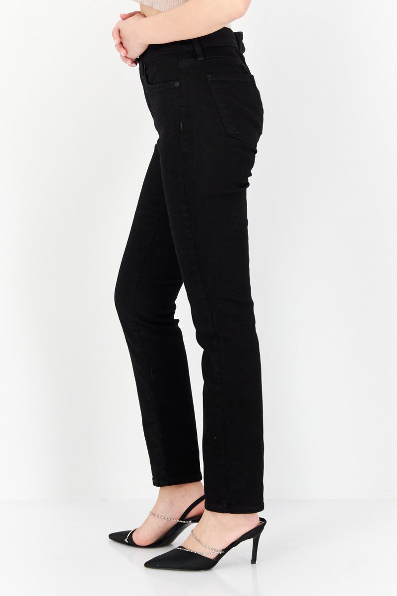 NYDJ Women Petite Washed Denim Jeans, Black - Image 2
