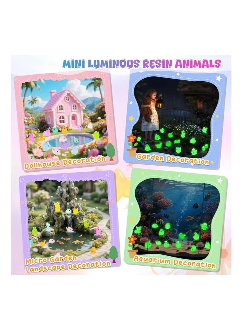 50 Resin Mini Blind Bag Dolls, various Cute 3D Cartoon animal toys, Luminous, Glowing Small animal Surprise Blind Boxes - Image 4