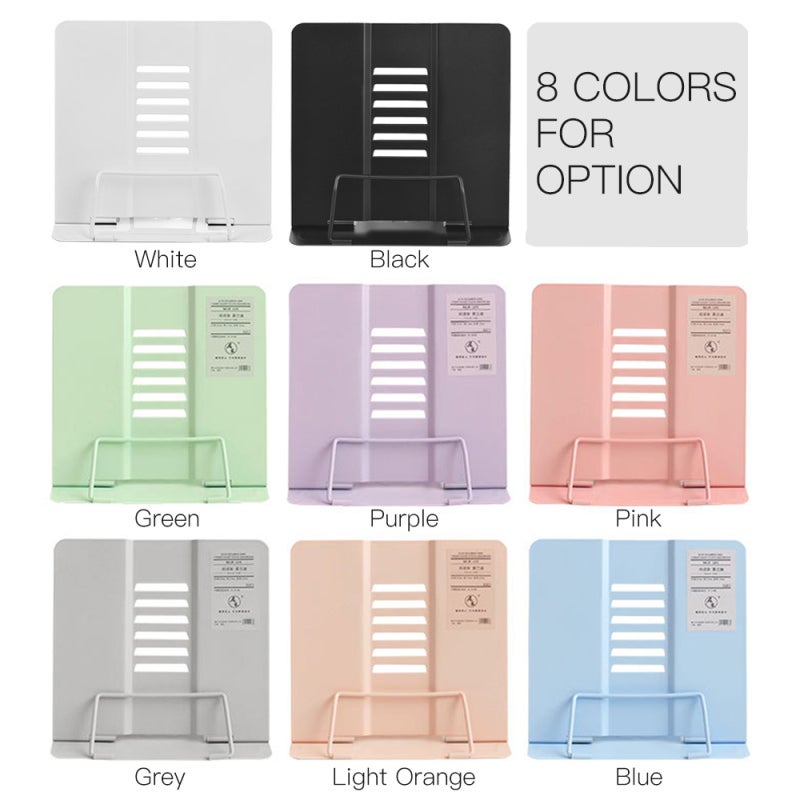 Small White Book Stand - 6 Adjustable Angles Thickened Non-Slip Pads Stainless Steel Reading Stand for Kids Students Office Kitchen Tablet Document Use - Image 5