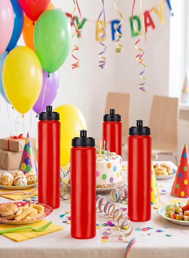 Skybooly 12 Pack Red White Polka Dot Water Bottles Bulk, 20 oz Reusable Plastic Water Bottles with Pull Top Lid for Mouse Theme Birthday Party Favor Decorations - Image 5