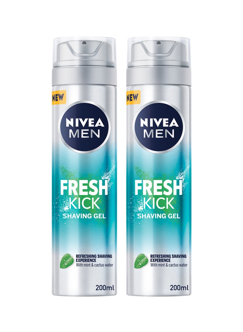 Nivea Shaving Gel Fresh And  Cool Mint Extracts Pack of 2 - Image 1