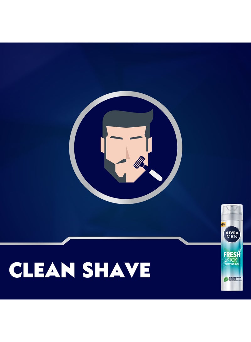 Nivea Shaving Gel Fresh And  Cool Mint Extracts Pack of 2 - Image 4