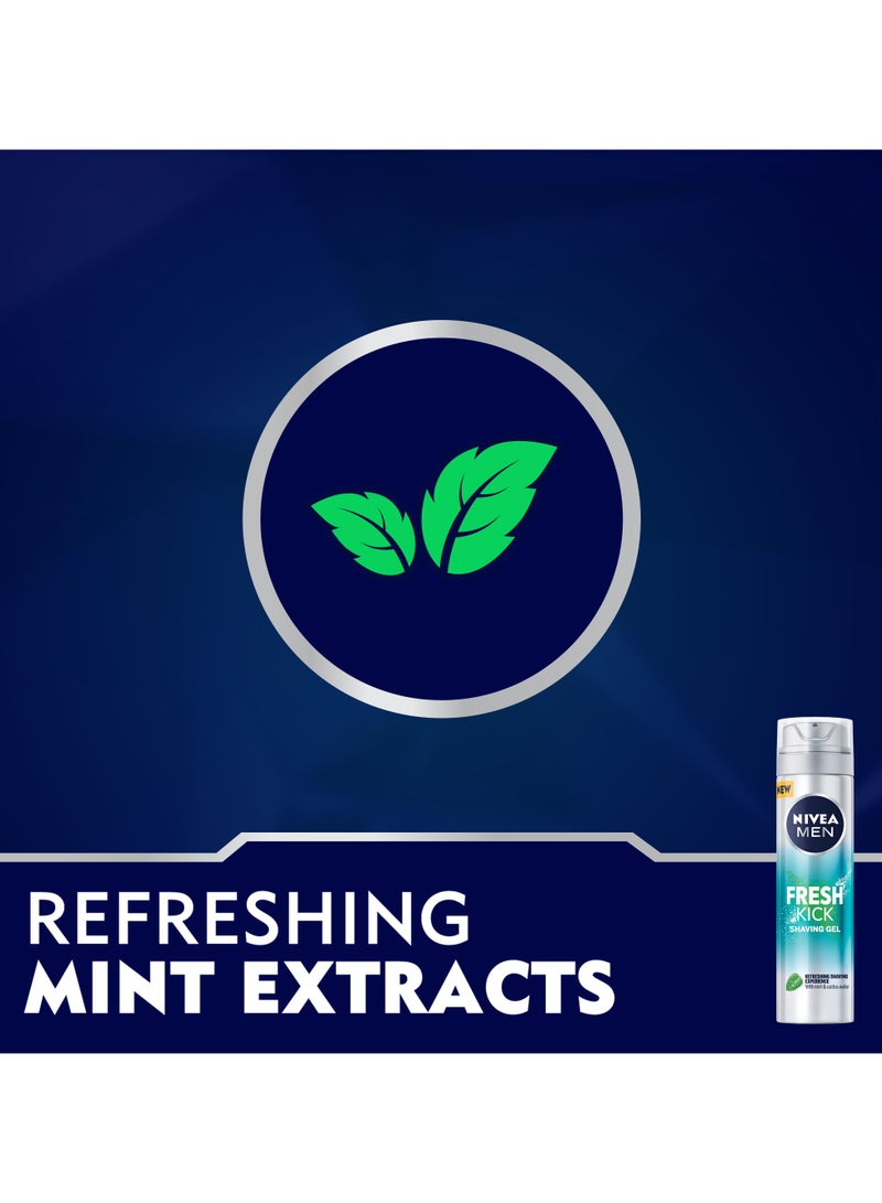 Nivea Shaving Gel Fresh And  Cool Mint Extracts Pack of 2 - Image 3