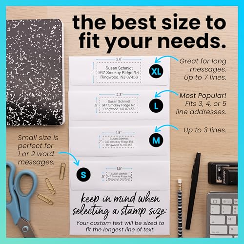 ExcelMark Custom Stamp – Clear & Crisp Impressions – Personalized Self-Inking Rubber Stamp – Use for Address Stamp and More (Large) - Image 5