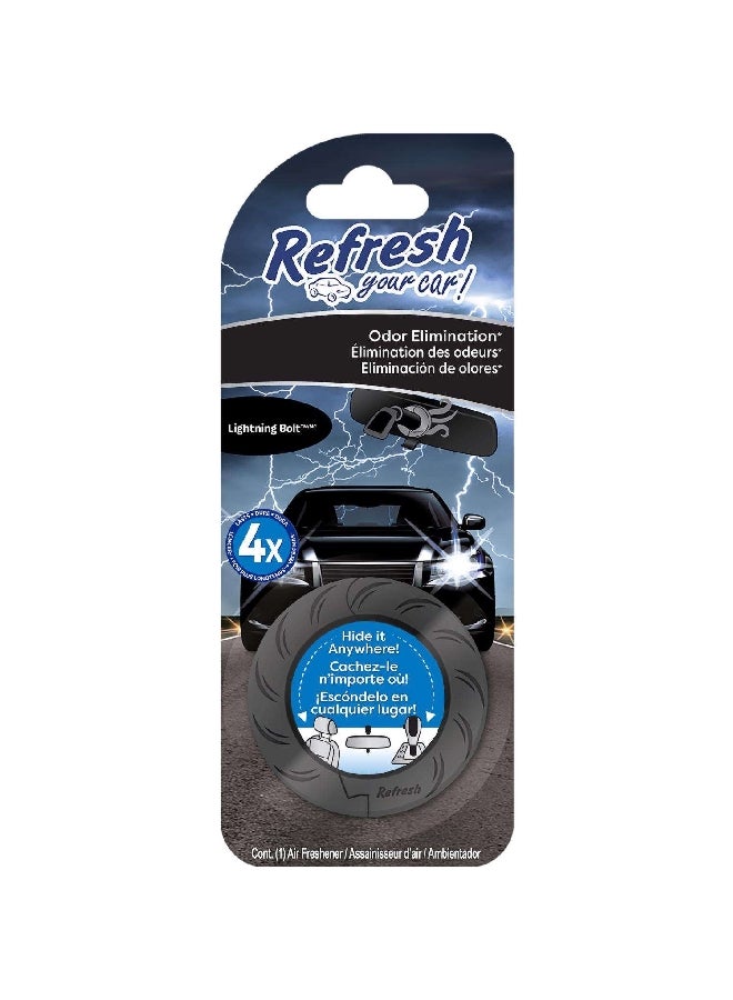 ريفريش يور كار معطر هواء للسيارة بمشبك للفتحات برائحة البرق أسود 20 × 9 × 10 سم RDR256-1AME - Image 1