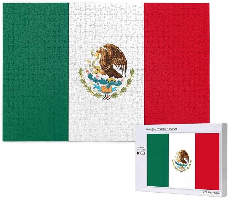 Mexico Flag Jigsaw Puzzle 1000 Pieces For Adults Home Decor 29 5 X 19 7 Inches - Image 2