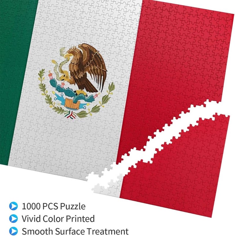Mexico Flag Jigsaw Puzzle 1000 Pieces For Adults Home Decor 29 5 X 19 7 Inches - Image 3