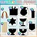 Qilery 64 Pcs Chanukah DIY Scratch Cards Set Hanukkah Party Supplies Favor Rainbow Color with Wooden Styluses Hanukkah Craft Kit for Kid Birthday DIY Art Hanukkah Themed Party Classroom Decor - Image 4