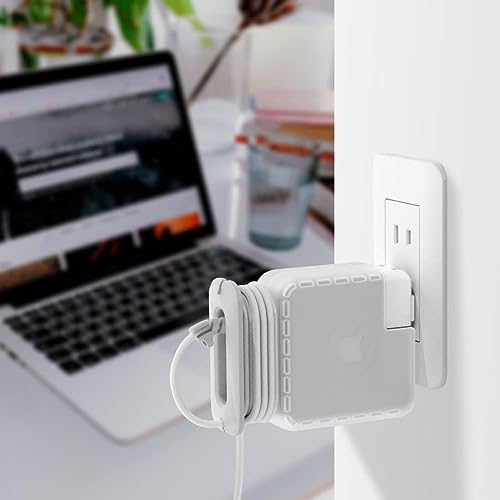 FACTOTECH Case For Macbook Charger, 60W 61W 67W Apple Charger Case, Macbook Charger Case, Travel Cord Organizer, Macbook Accessories (For Apple 60W 61W 67W Adapter), White - Image 3