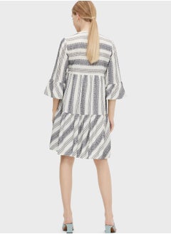 Flute Sleeve Striped Dress - pzsku/ZA01783AE938676632035Z/45/_/1698936467/08c61233-5e96-4000-b90a-efc26d7924ea