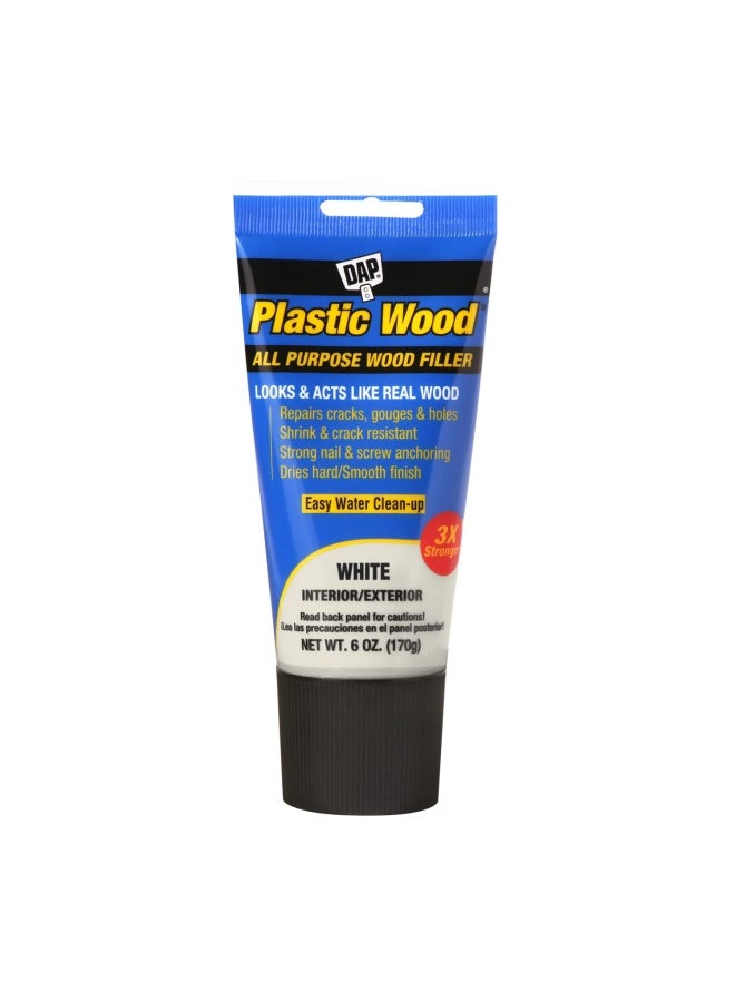 Dap  All Purpose Latex Wood Filler White 6 Oz 7079800585 - Image 1