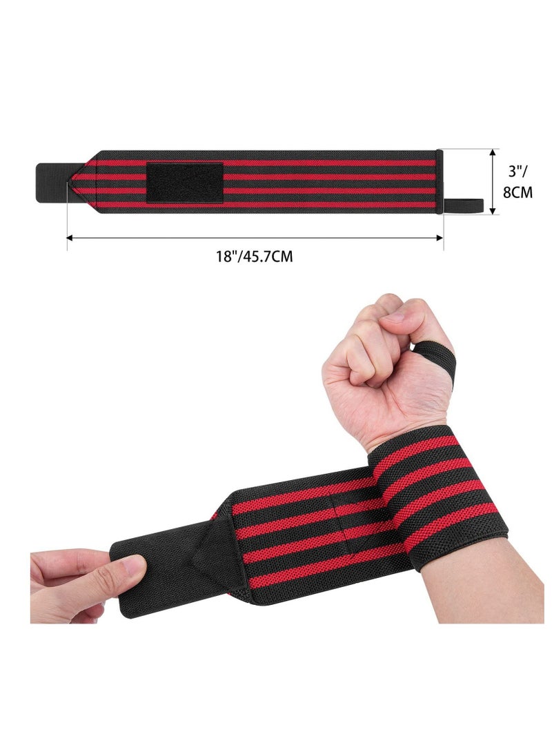 Excefore - Wrist Wraps,18" Lifting Wrist Support with Heavy Duty Thumb Loop Can Prevent Wrist Strains and Sprains During Exercise, for Men and Women, Strength Training, Bodybuilding, Weight Lifting - Image 1