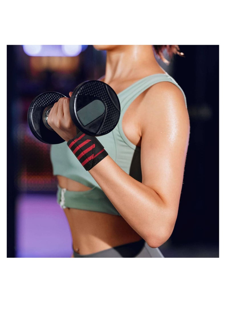 Excefore - Wrist Wraps,18" Lifting Wrist Support with Heavy Duty Thumb Loop Can Prevent Wrist Strains and Sprains During Exercise, for Men and Women, Strength Training, Bodybuilding, Weight Lifting - Image 1
