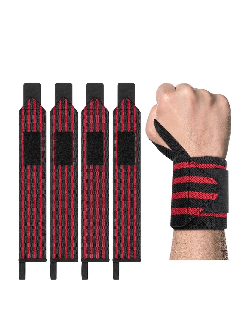 Excefore - Wrist Wraps,18" Lifting Wrist Support with Heavy Duty Thumb Loop Can Prevent Wrist Strains and Sprains During Exercise, for Men and Women, Strength Training, Bodybuilding, Weight Lifting - Image 1