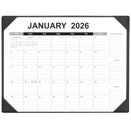 Adronix Desk Calendar 20262027 with Desk Mat 22 x 17 Large Desk Pad Calendar Runs from January 2026 to June 2027 Office Supplies Desktop Monthly Calendar for Home Office - Image 1